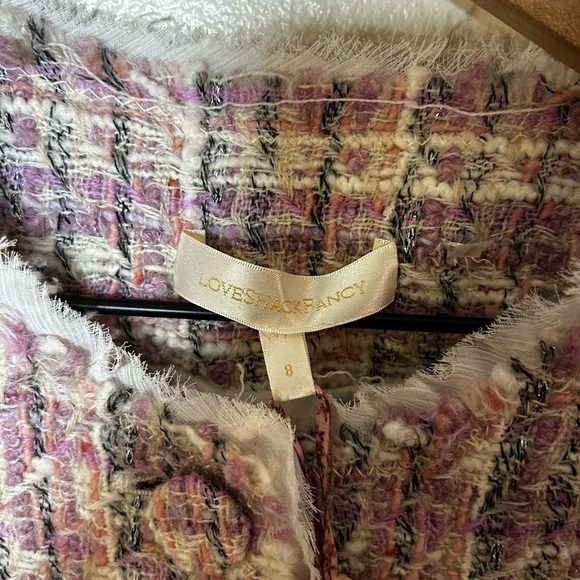 LoveShackFancy Fraser Tweed Wool Blend Jacket - Picture 5 of 9